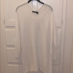 RDI White Long Sleeve Long Tunic Sweater Size M